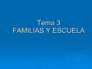 Tema 3 FAMILIAS Y ESCUELA 