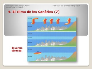 Col·legi Sant Josep- Reus Tema 3: Els climes d’Espanya
Geografia – 2n Bat
4. El clima de les Canàries (7)
Inversió
tèrmica
 