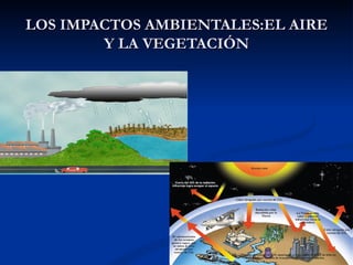 LOS IMPACTOS AMBIENTALES:EL AIRE
        Y LA VEGETACIÓN
 