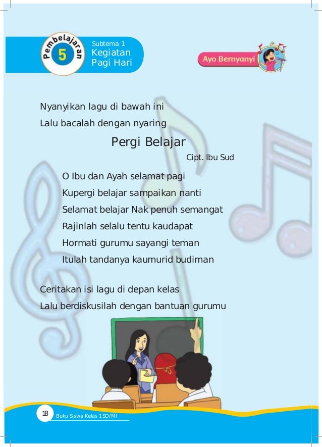 Tema 3, kegiatanku (kelas 1)