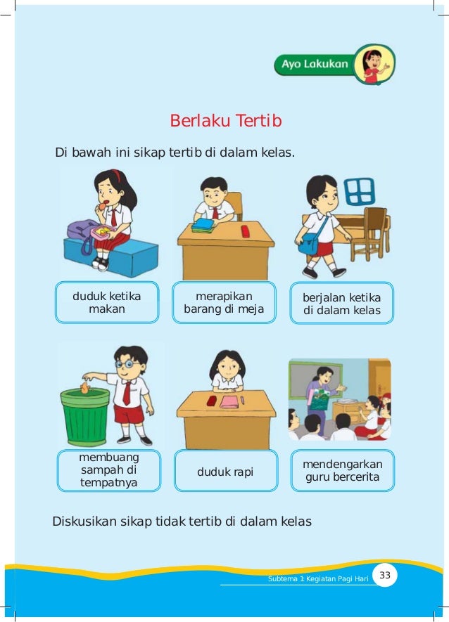 Tema 3 kegiatanku kelas 1 