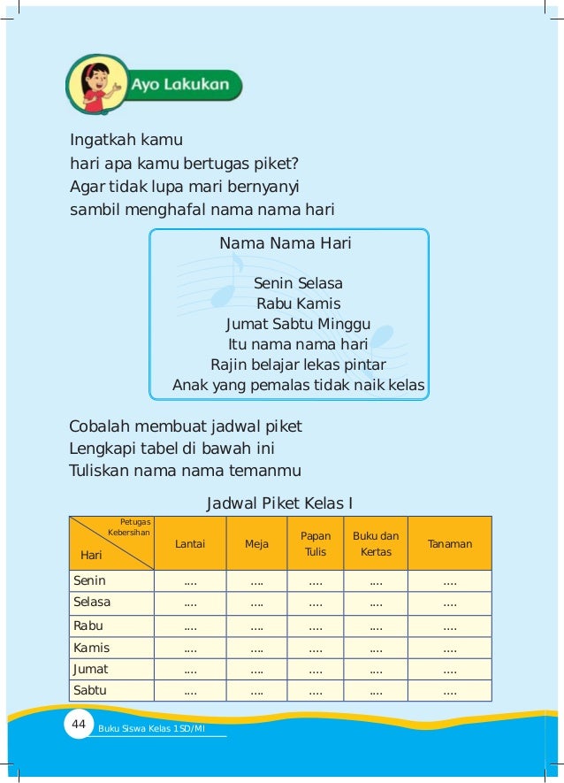 Tema 3 Kegiatanku Kelas 1