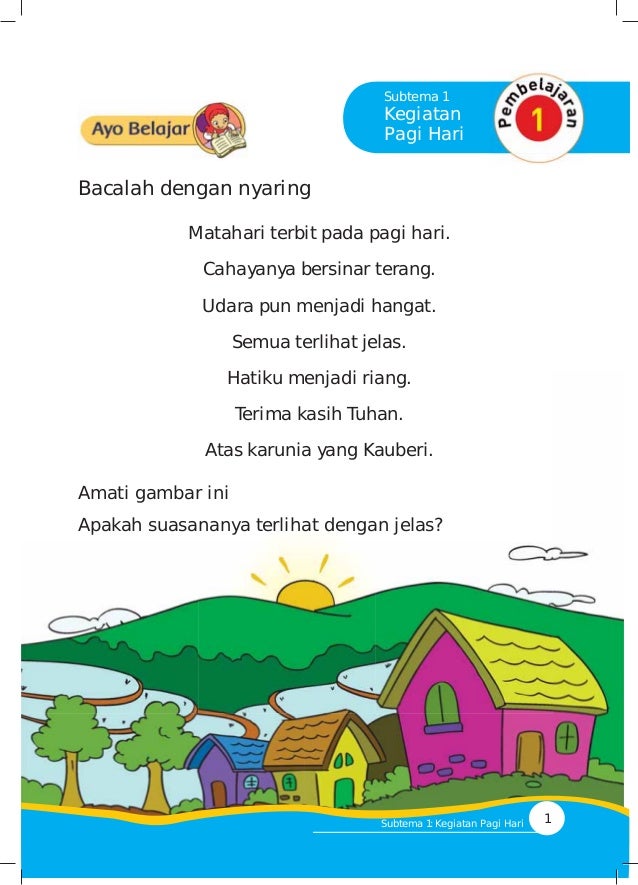 Tema 3 Kegiatanku Kelas 1