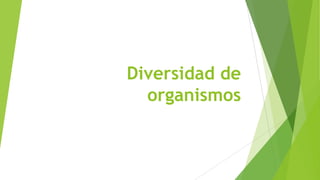 Diversidad de
organismos

 