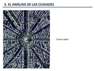 5. EL ANÁLISIS DE LAS CIUDADES
Trama radial
 