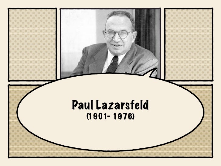 Tema 3 Paul Lazarsfeld