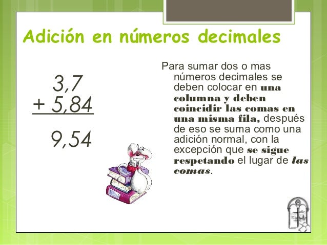Tema 3 operaciones con numeros decimales