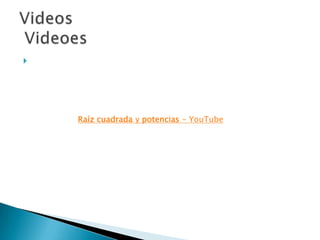 
Raíz cuadrada y potencias - YouTube