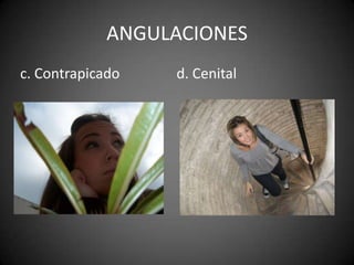 ANGULACIONESc. Contrapicado d. Cenital 