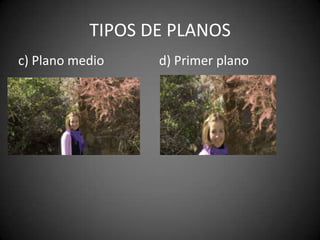 Tipos de planosc) Plano mediod) Primer plano