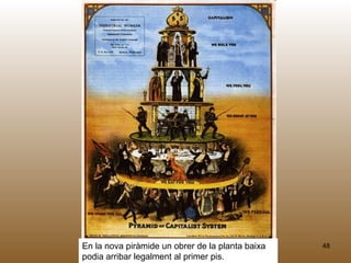 En la nova piràmide un obrer de la planta baixa
                      M.B.                        48
podia arribar legalment al primer pis.
 