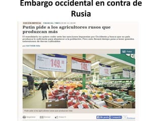Embargo occidental en contra de
Rusia
 