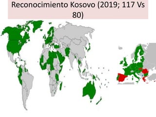 Reconocimiento Kosovo (2019; 117 Vs
80)
 