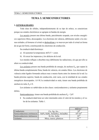 Tema3 semiconductores | PDF