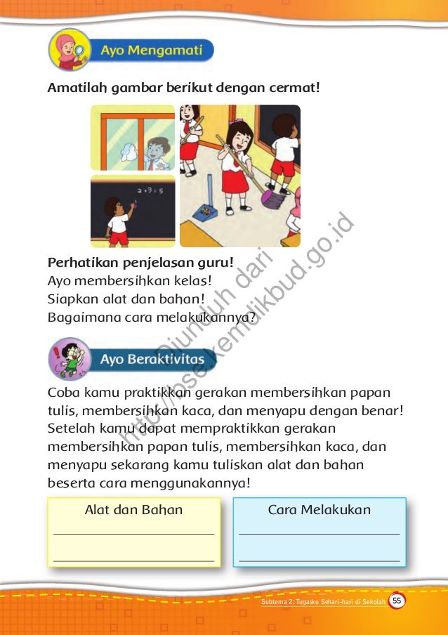 Tema 3 tugasku sehari hari buku siswa Tema 3 tugasku sehari hari buku siswa