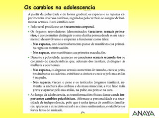 Os cambios na adolescencia
 