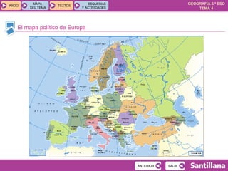 El mapa político de Europa 