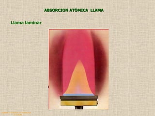 QUIMICA ANALITICA Y AGRICOLA G.C.M./06 ABSORCION ATÓMICA  LLAMA Llama laminar 