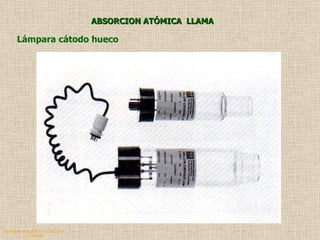 QUIMICA ANALITICA Y AGRICOLA G.C.M./06 ABSORCION ATÓMICA  LLAMA Lámpara cátodo hueco 
