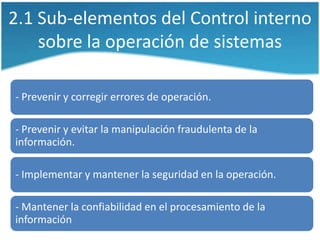 UNEG-AS 2012-Pres4: Controles internos para la operación de sistemas ...