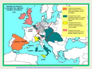Imaxe obtida de http://socialesmoriles.blogspot.com.es/2011/02/tema-10-el-fin-de-los-austrias-tratado.html 
 