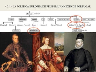 4.2.1.- LA POLÍTICA EUROPEA DE FELIP II: L’ANNEXIÓ DE PORTUGAL
 