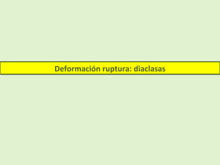 Deformación ruptura: diaclasasDeformación ruptura: diaclasas
 
