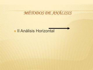  II Análisis Horizontal
 