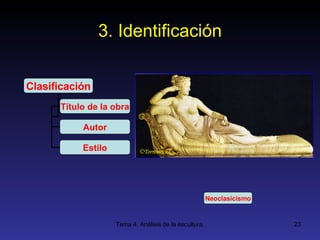 3. Identificación Clasificación Título de la obra Autor Estilo Neoclasicismo 