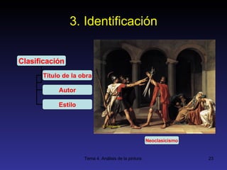 3. Identificación Clasificación Título de la obra Autor Estilo Neoclasicismo 