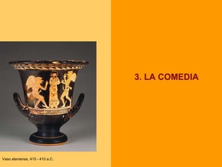 3. LA COMEDIA Vaso ateniense, 415 - 410 a.C. 