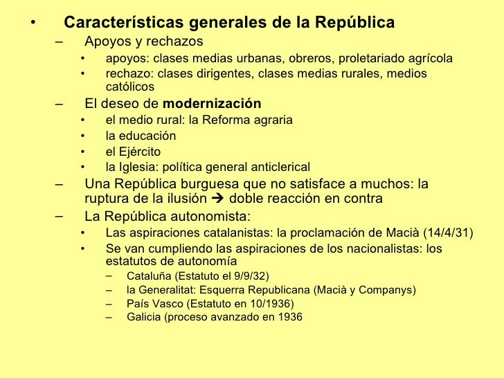La Segunda República (19311936) La Segunda República (19311936)
