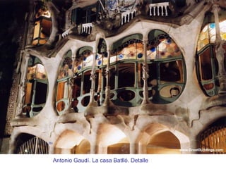 Antonio Gaudí. La casa Batlló. Detalle 