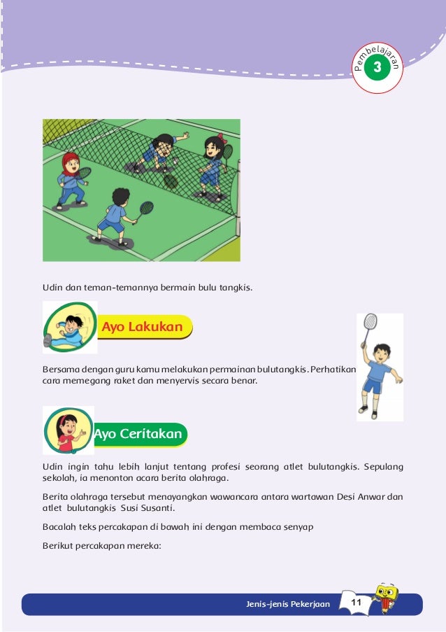 Tema 4, berbagai pekerjaan kurikulum 2013-bse kelas 4 sd