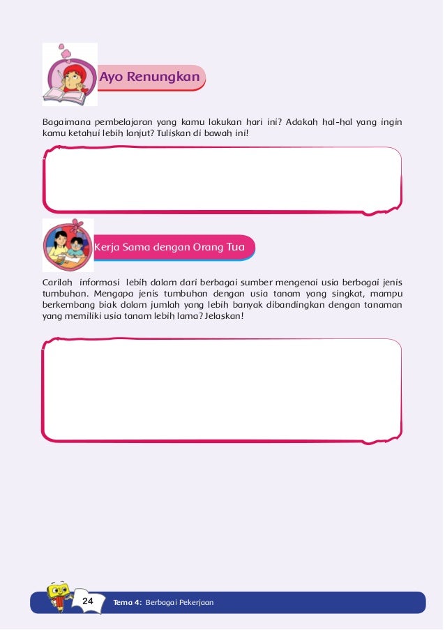 Tema 4 Berbagai Pekerjaan Kurikulum 2013bse Kelas 4 Sd