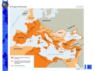  Durante la Edad Antigua, Roma había formado un gran
Imperio constituido por todas las tierras que rodeaban el
Mediterrán...