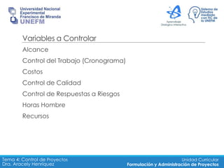 Tema 4 control de proyectos | PDF