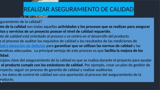 Gestión Integral de la Calidad en Proyectos y Productos para el Éxito ...
