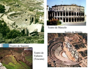 Teatro de Marcelo Teatro de Mérida Teatro de Sagunto Teatro de Valtorra (Toscana) 