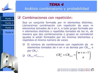 Cálculo de probabilidades y análisis combinatorio | PPT