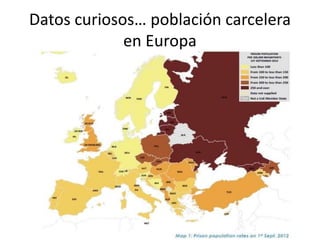 Datos curiosos… población carcelera
en Europa
 