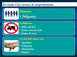En cuanto a las normas de comportamiento:
 
