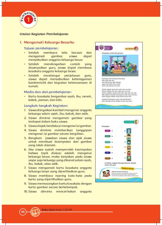 Tema 4, keluargaku 2-kurikulum 2013-bse kelas 1 sd-buku guru
