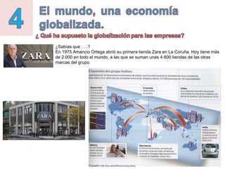 ¿Sabías que . . .?
En 1975 Amancio Ortega abrió su primera tienda Zara en La Coruña. Hoy tiene más
de 2.000 en todo el mun...