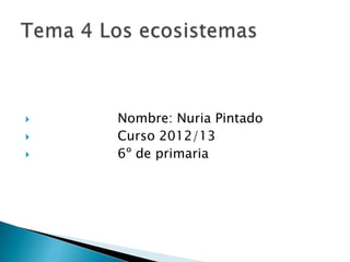    Nombre: Nuria Pintado
   Curso 2012/13
   6º de primaria
 
