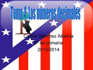 Carlos Sánchez Alberca
5º de primaria
2013/2014

 