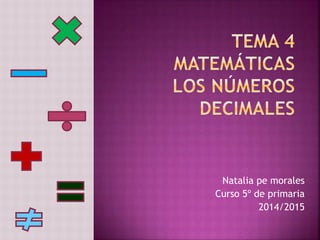 Natalia pe morales
Curso 5º de primaria
2014/2015
 