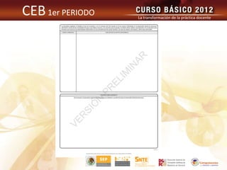 CEB 1er PERIODO   La transformación de la práctica docente
 