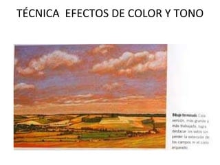 TÉCNICA  EFECTOS DE COLOR Y TONO 