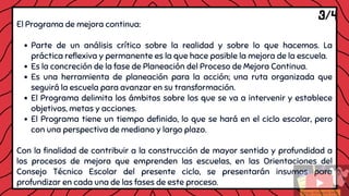 Programa de Mejora Continua para el Ciclo Escolar 2025-2026 ...